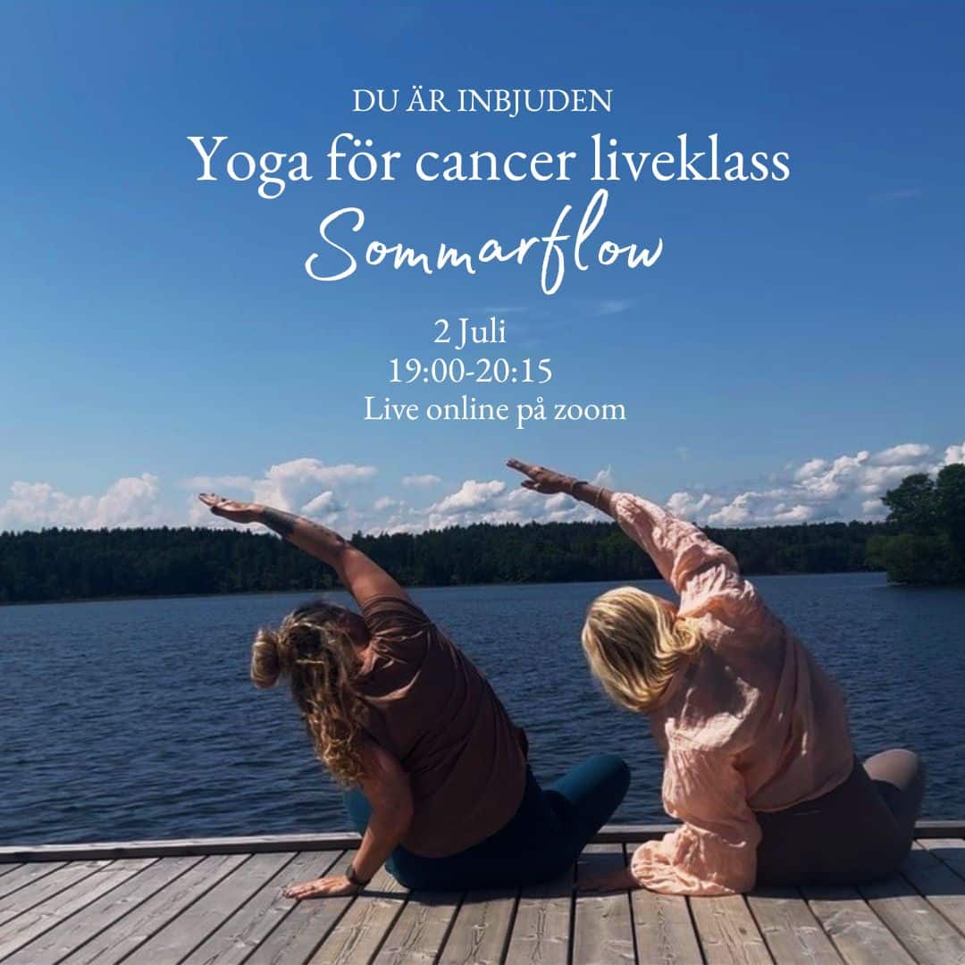 Sommarflödande yoga för cancer klass live online 2/7 19:00-20:15